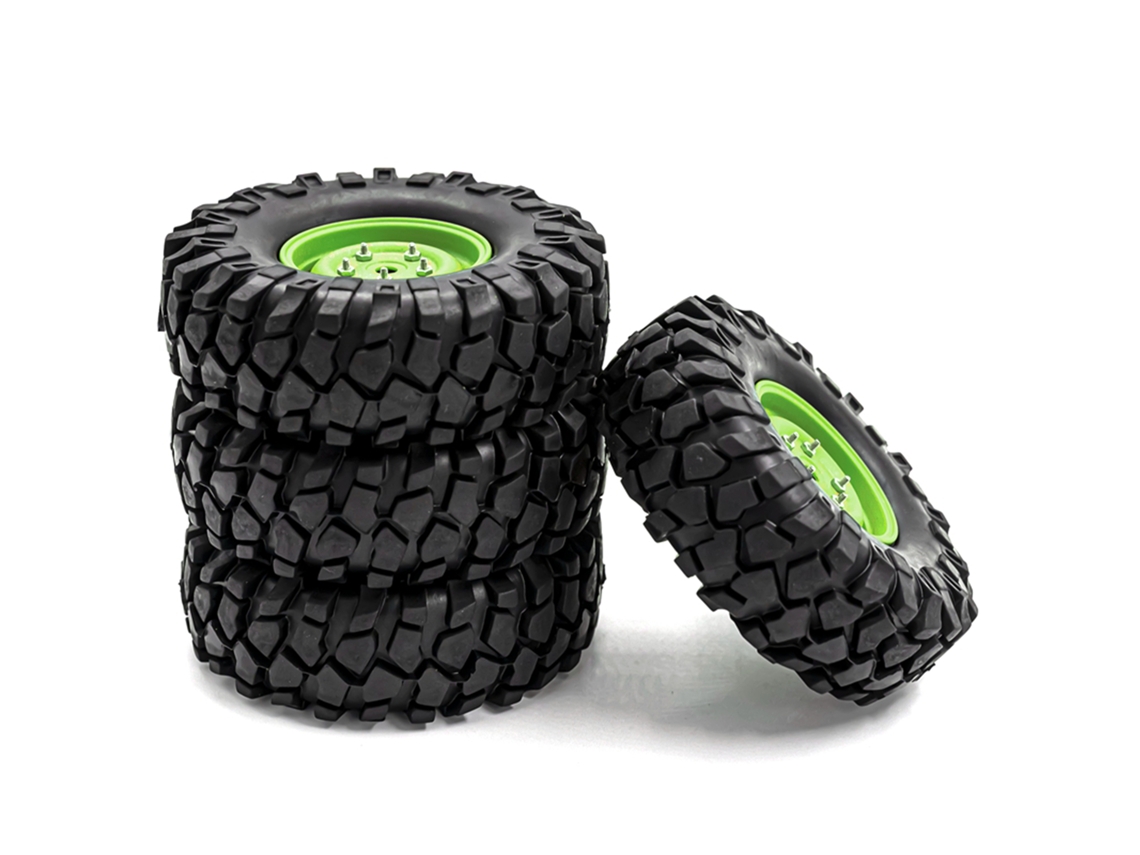 Pneus De Borracha Para Rc Crawler Com Rodas De Latão Peças De Reposição Para 1/10 Traxxas Trx-4 Axial Scx10 90046 90047 Cc10
