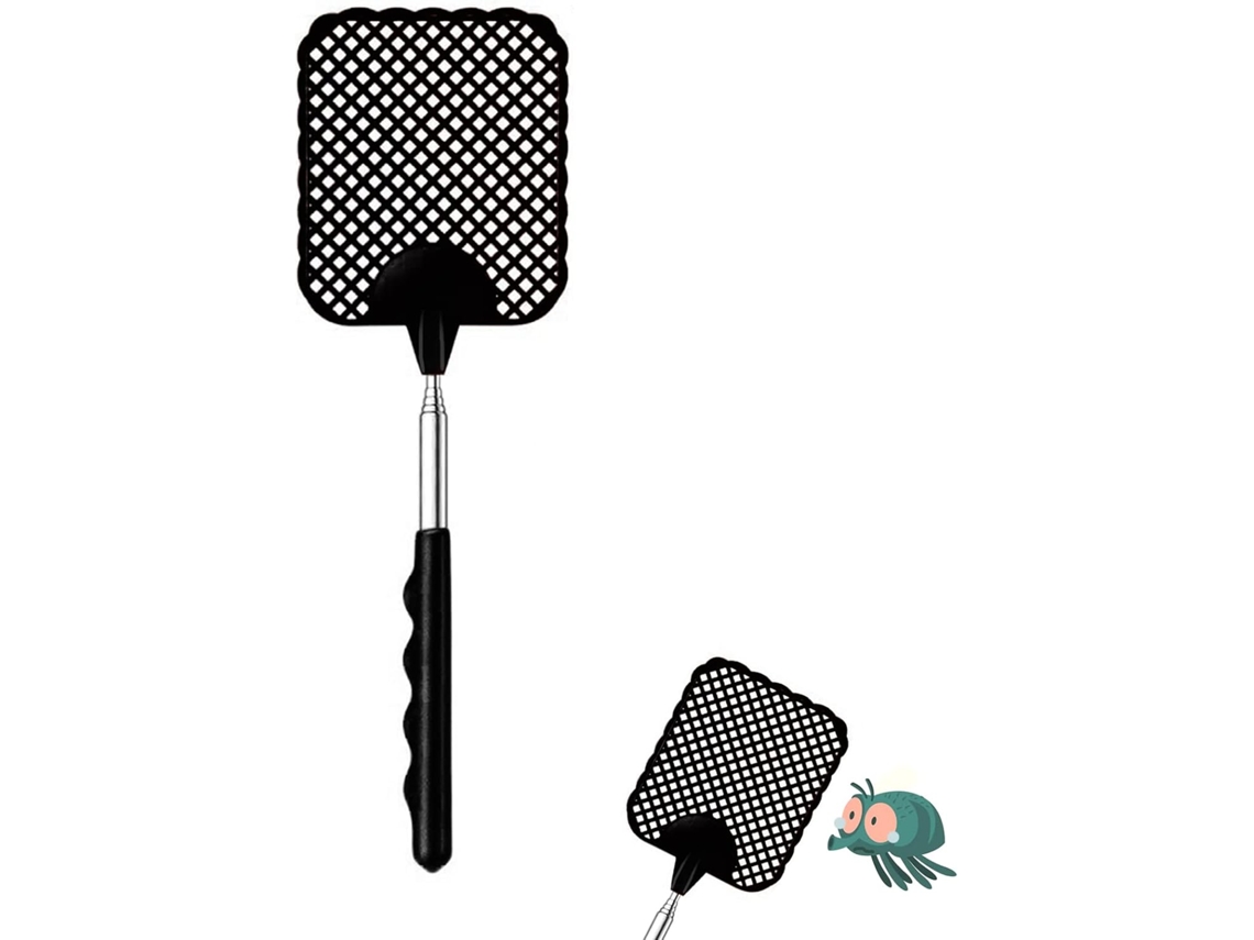 Armadilha manual dobrável BRILVIBERA para moscas e insetos, com cabo telescópico resistente
