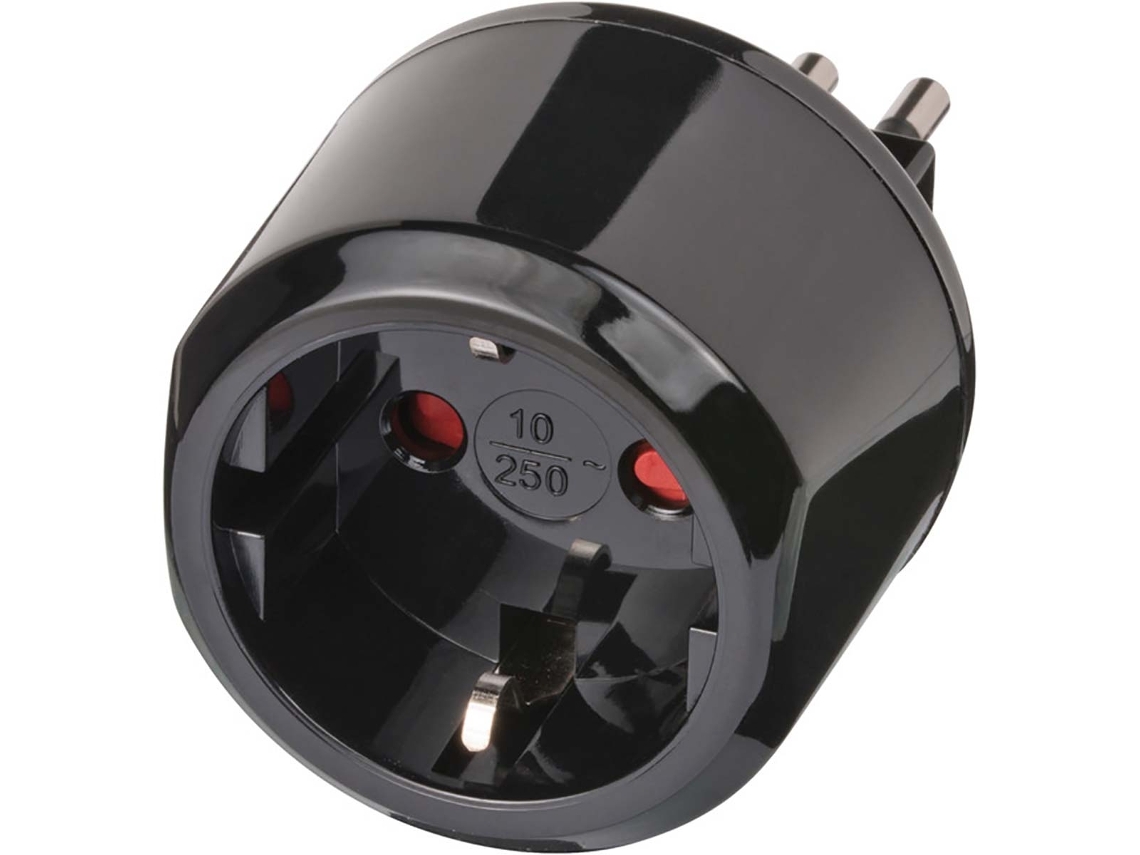 Adaptador De Viagem(adaptador De Tomada Para: Italiana E Plugue Europeu) Preto