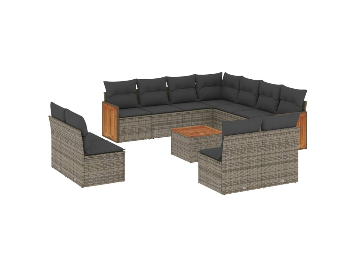 Garden Sofa Set, Garden Sofa Sets Vidaxl Cinzeto Rattan / Vime (n/a)