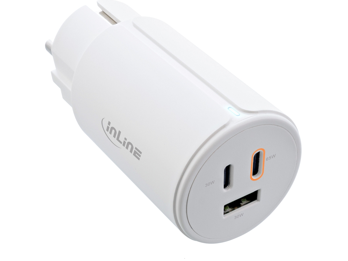 31506g Carregador De Dispositivos Móveis Universal Branco Ac Carregamento Rápido Interior Inline