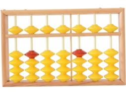 Ábaco Madeira Para Matemática Infantil, De Sala Aula Com 7 Hastes, Contas Antiderrapantes E Cordão Pendurar,