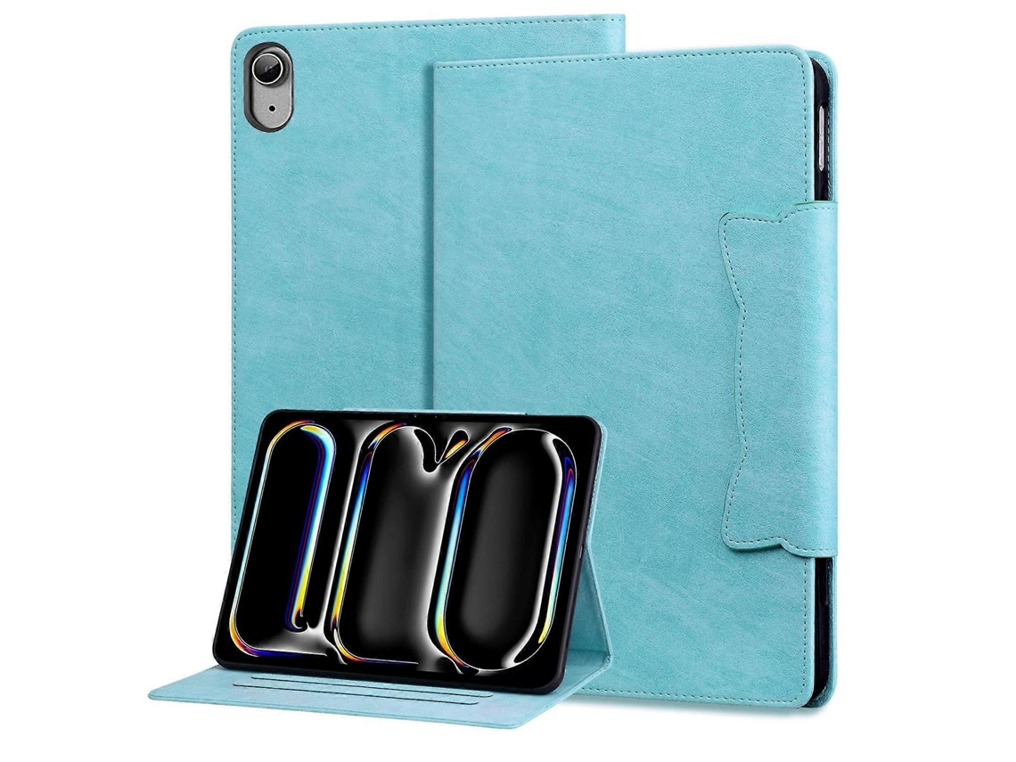 Capa de couro inteligente Webake para tablet com fivela de gato