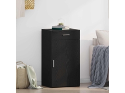 Vidaxl Buffet Com Gaveta Carvalho Preto 50 X 42,5 X 93 Cm