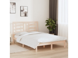 Cama Sem Colchão 140x200 Cm Madeira De Pinho Maciça