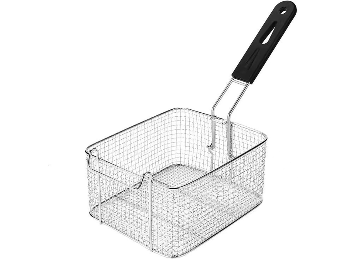 Cesto de Fritar com Cabo Longo, Malha Metálica ZYBLSSBB