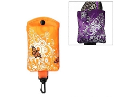 Saco de Compras Dobrável Flor de Borboleta Tecido Oxford Bolsa de Ombro Sacola Reutilizável GOKOCO
