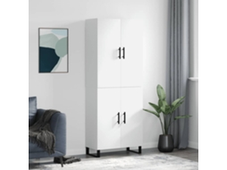 Vidaxl Armário Alto 69,5x34x180 Cm Derivados De Madeira Branco