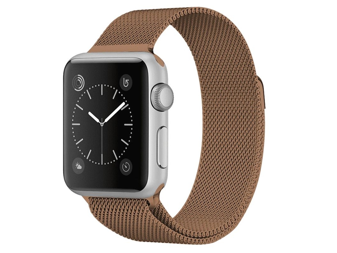 Pulseira Bracelete Milanese Loop Apple Watch Series 8 41mm Castanho