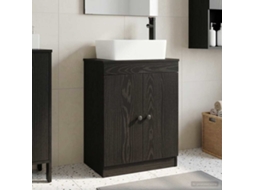Vidaxl Gabinete De Banheiro Com Pia Preto 54 X 35 X 83 Cm