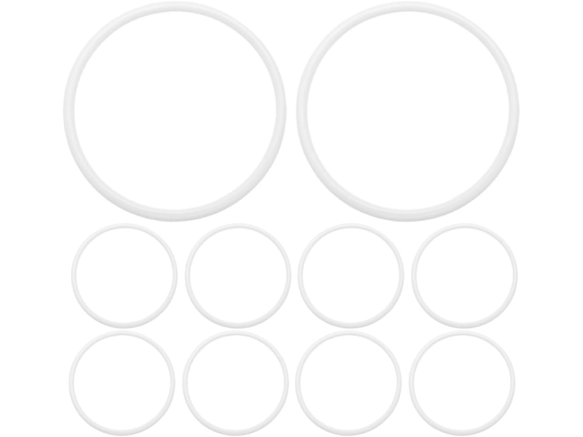 Conjunto De 10 Anéis De Plástico Branco Para Artesanato E Decoração, Círculos Versáteis Com Design Simples E