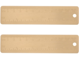 Lurelia Régua Metálica 2 Peças 12cm Com Escala Dupla Para Escola