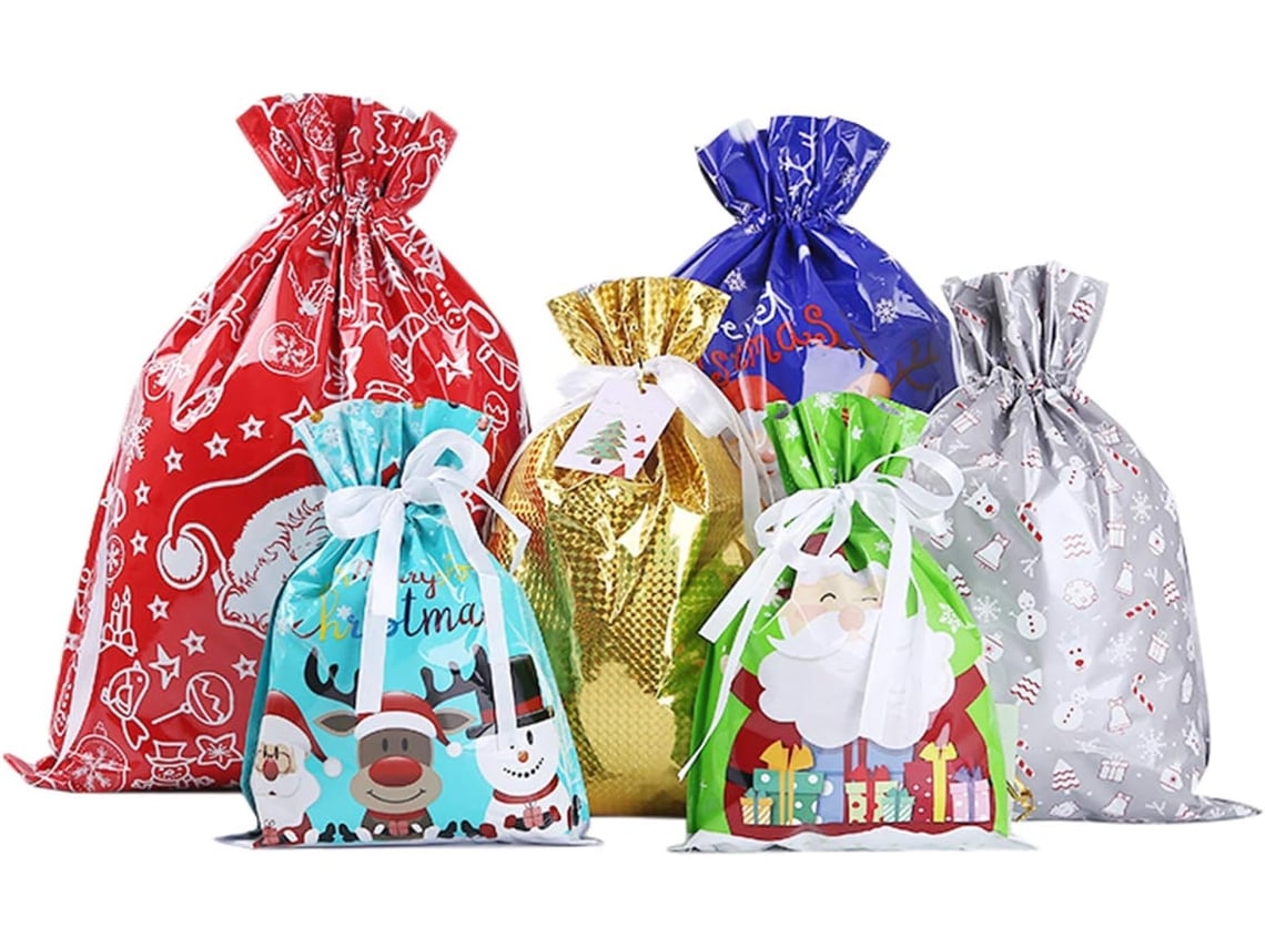 Conjunto Com 30 De Presente De Natal Tecido, Para Presentes, Com