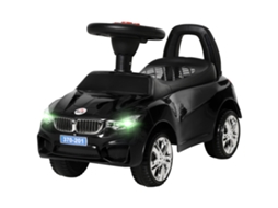 Carro Andador Para Crianças Com Faróis Música Buzina Volante Compartimento De Armazenamento 63,5x28x36 Cm Preto