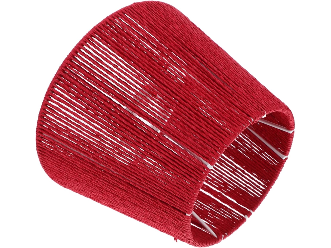 Abajur Retrô De Corda De Papel Trançado Para Luminária De Mesa, Design Elegante E