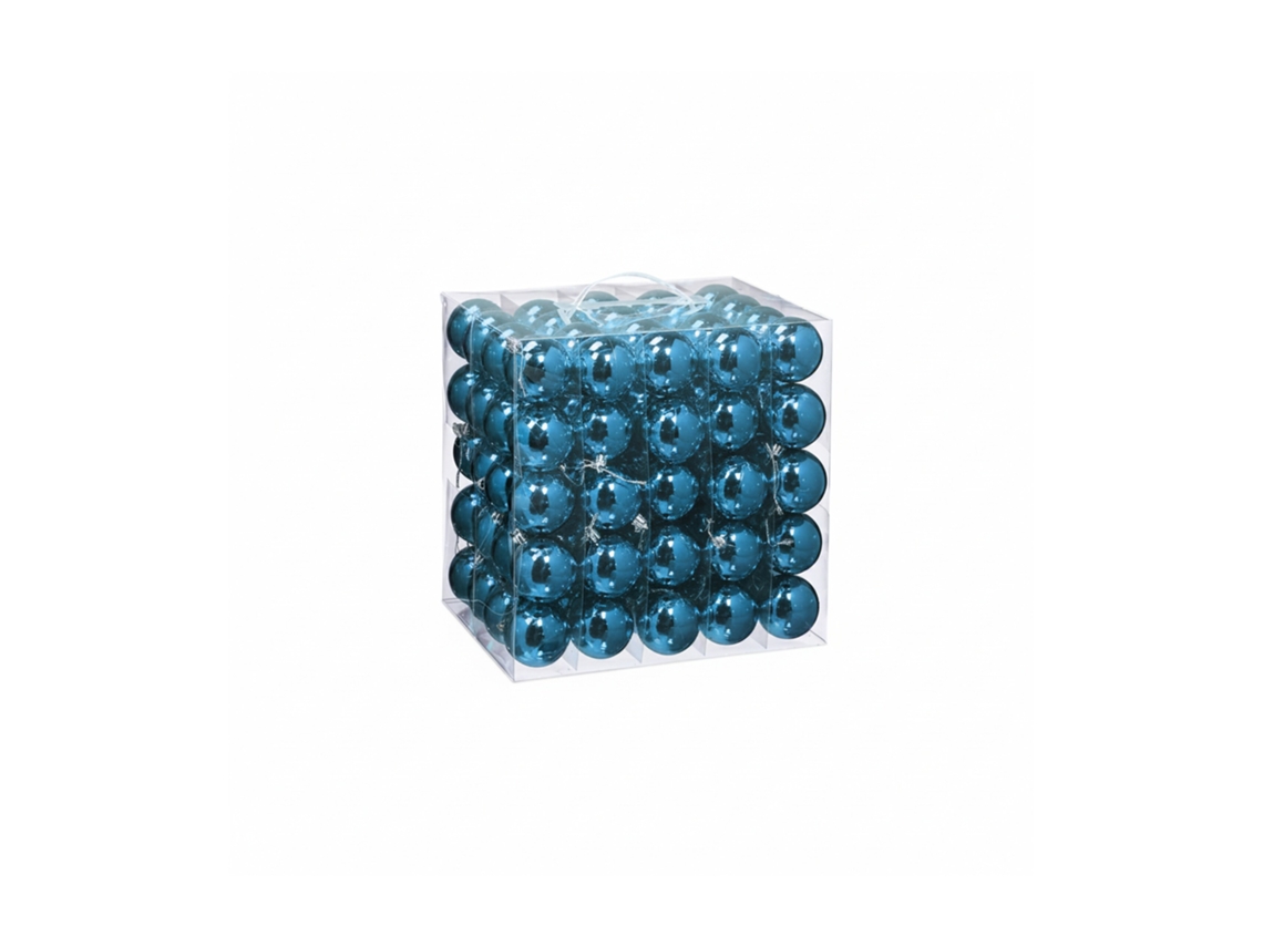Conjunto De 100 Bolas De Natal Relaxdays, Decoração Natalina, Brilhantes, Com ∅ 6 Cm, Cor À Escolha
