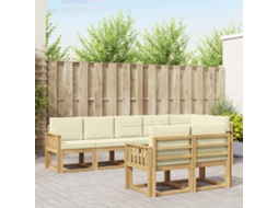 Vidaxl Conjunto De Sofás Para Exterior 8 Unid. Branco E Creme