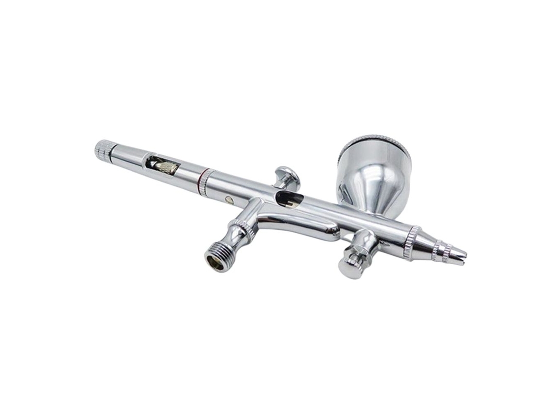 Kit Pincel Aire Dual Action Com Pontes 0.2/0.3/0.5mm E Copo 9cc Para Pintura Modelos Tatuagens Decoração Pastéis Unhas Maquiagem