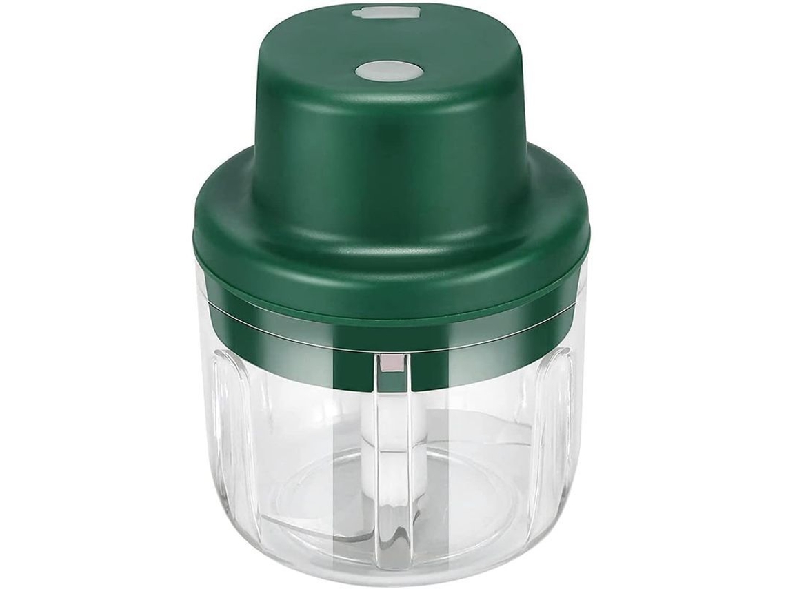 Cortador Eléctrico De Ajo 300ml Mini Triturador De Alimentos Recargable Usb De Acero Inoxidable 304