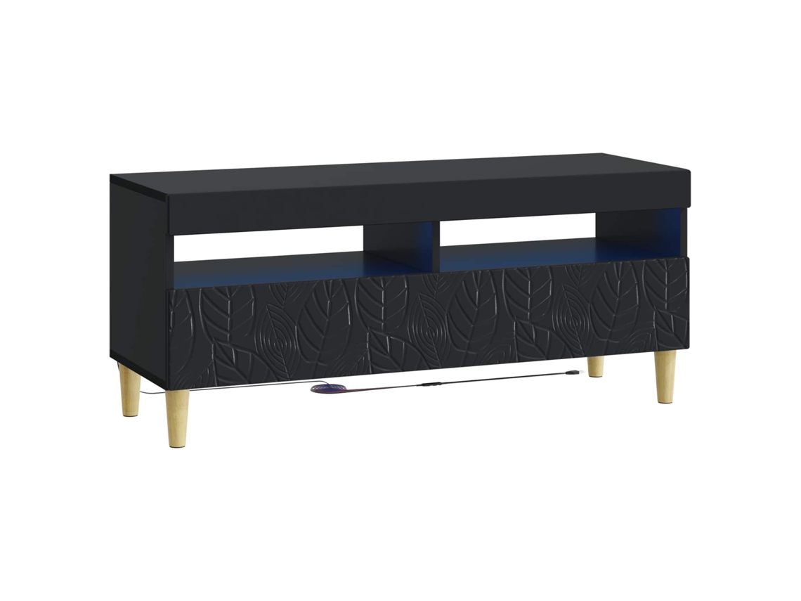 Vidaxl Gabinete De Tv Led Preto Derivados De Madeira
