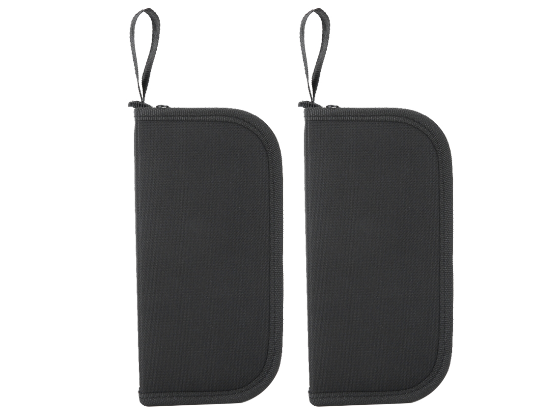 Conjunto de 2 bolsas multifuncionais com zíper para armazenamento de ferramentas de reparo de relógios.