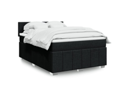 Vidaxl Cama Com Molas/colchão 160x200 Cm Tecido Preto