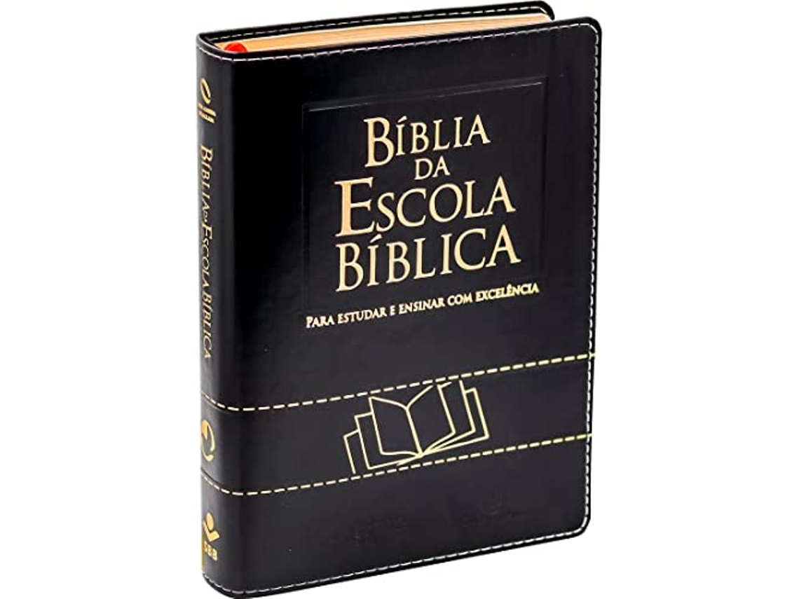 Livro Bíblia Da Escola Bíblica Capa Preta Nova Almeida Atualizada de Sbb (Português)