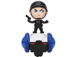 Carrinho de brinquedo ATS com rotação de 360 graus, música, luzes incríveis e um pequeno robô que anda.