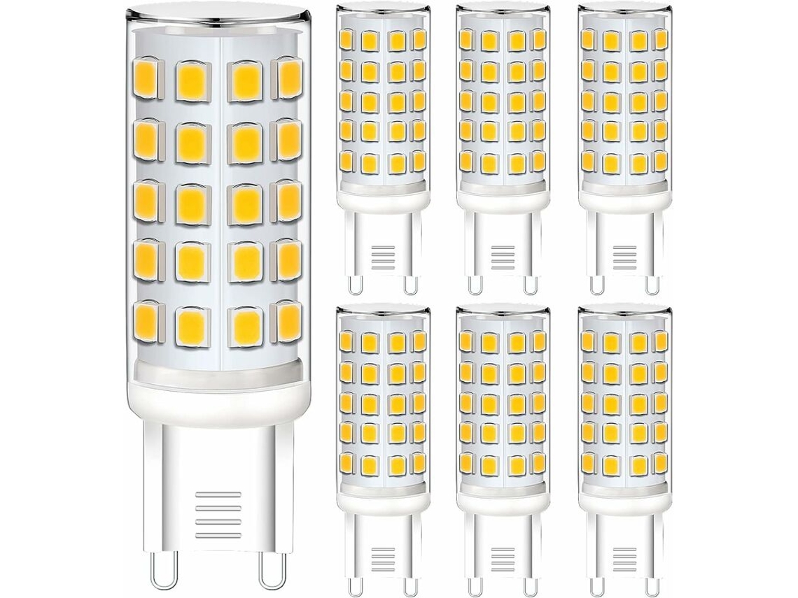 Lâmpada Led, 6 Unidades, Base G9, 5w, 40w, 220v, Intensidade Regulável, Para Uso Residencial, Comercial Ou Substituição De Fontes Convencionais
