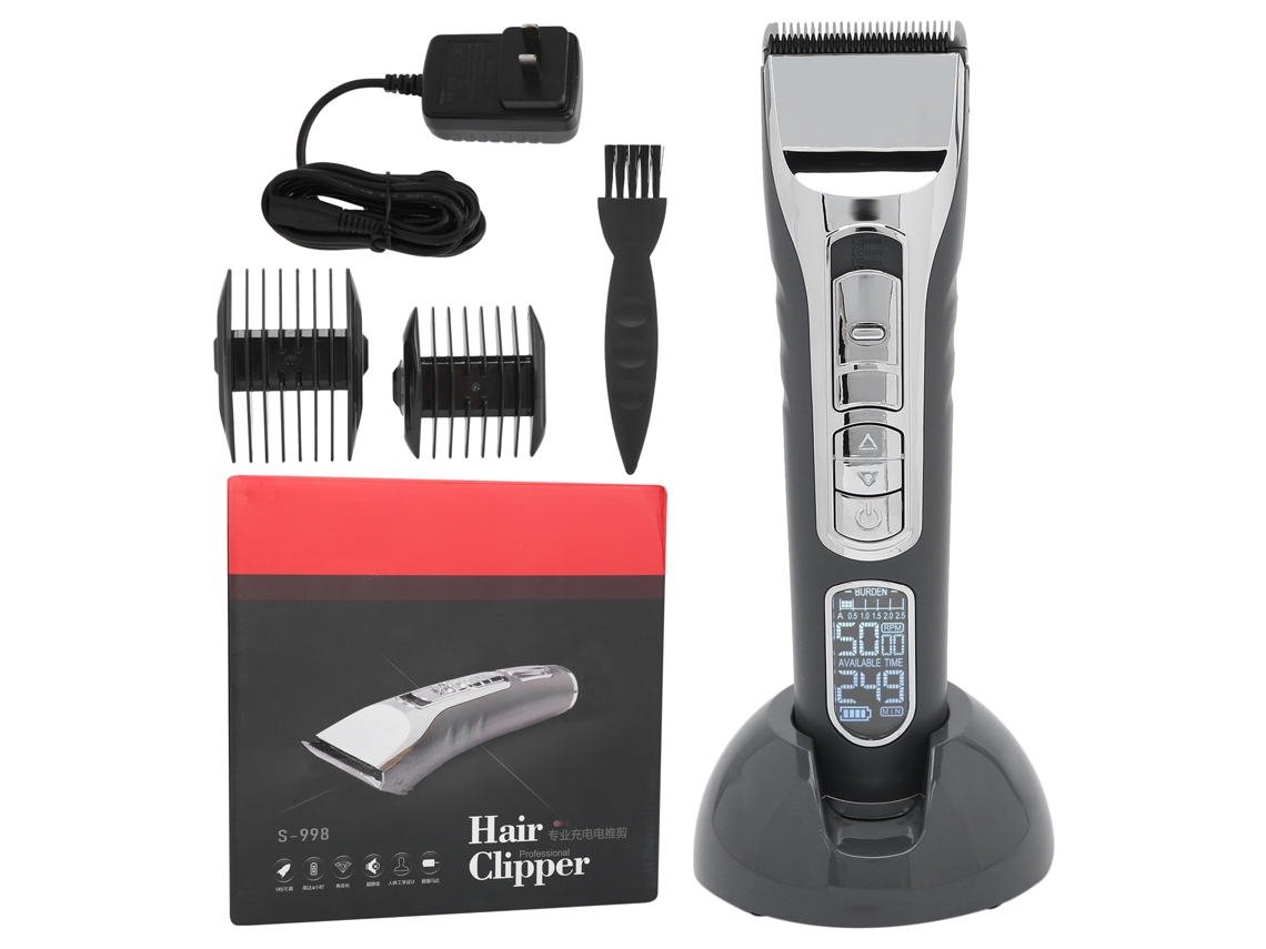 2026 cortadora de Cabelo Elétrica Recarregável com Led para Homens, Cortador Profissional para Salão 100 240v