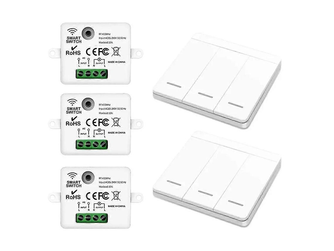 Comando À Distância Para 433mhz Smart Sem Fios Interruptor Rf Self-powered Push Button Wall Panels Luz