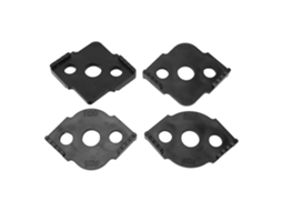 Conjunto de 4 gabaritos de canto arredondado para marcenaria, gabarito de raio de ângulo, modelo de tupia, localizador ABS preto.