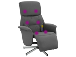 Massage Recliner Chair, Massage Recliner Chairs Vidaxl Cinzeto Tecido
