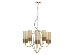 Lustre Versailles Com 5 Lâmpadas Ø 80x103 Cm - Luminária Pendente Glamourosa Em Ferro Preto E Vidro - Soquete E27, 220v, Design Moderno