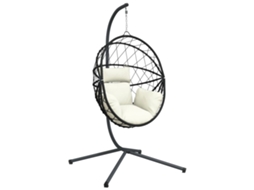 Hanging Egg Chair, Hanging Egg Chairs Vidaxl Bege Vime (n/a)