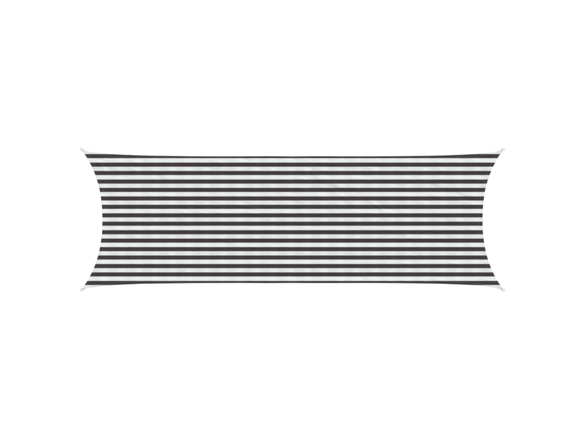 Vidaxl Vela De Sombra Antracite E Branco 2 X 6 M Hdpe