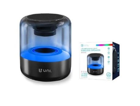 Coluna Portátil com 7 Cores Led 5W Unico Star Bs1828 Preto