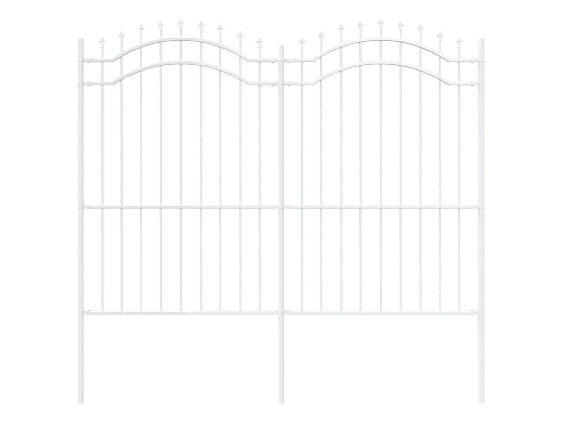 Conjunto 1 Cerca Para Jardim Vidaxl Branco Aço Revestido A Pó (240 X 215 Cm)