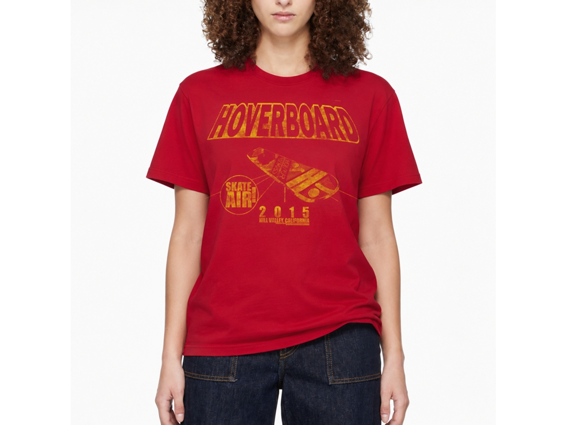 Rockinstone Back To The Future Movie New Board Solid Red Adult T-shirt Size:xxl