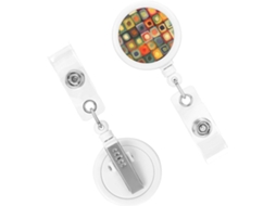 Suporte para chaves Crachá retrátil e resistente, com design espiral abstrato, suporte quadrado para chaves Crachá, clipe resistente para chaves.