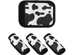 Conjunto De 4 Alças Bagagem Com Textura Vaca Bolsas