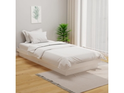 Vidaxl Estrutura De Cama 90x200 Cm Madeira Maciça Branco