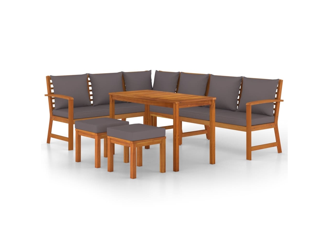 Garden Dining Set, Garden Dining Sets Vidaxl Marrom Madeira De Acácia (n/a)