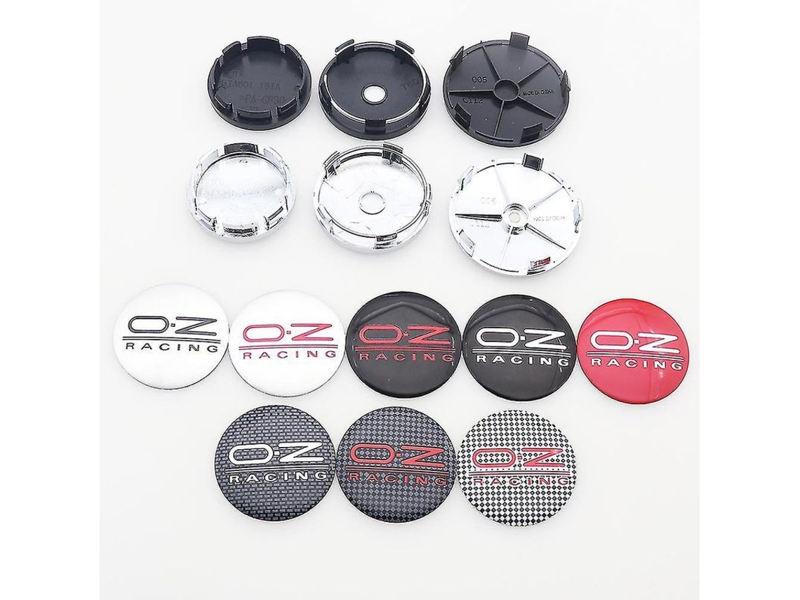 4pcs Capa Central De Roda Logo O.z Oz Racing 56mm 60mm 65mm 68mm Emblema Carro Acessório Sticker De Roda De 65mm Silver-red Oz