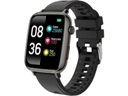 Relógio Inteligente Feminino e Masculino Monitor de Fitness Pressão Arterial Oxigênio IP67 Resistente à Água Pedômetro Android Ios Bestvite (preto)