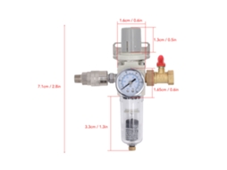 Filtro De Compressor De Ar Laxiscreed Com Separador Automático De Água E Óleo E Manómetro Integrado