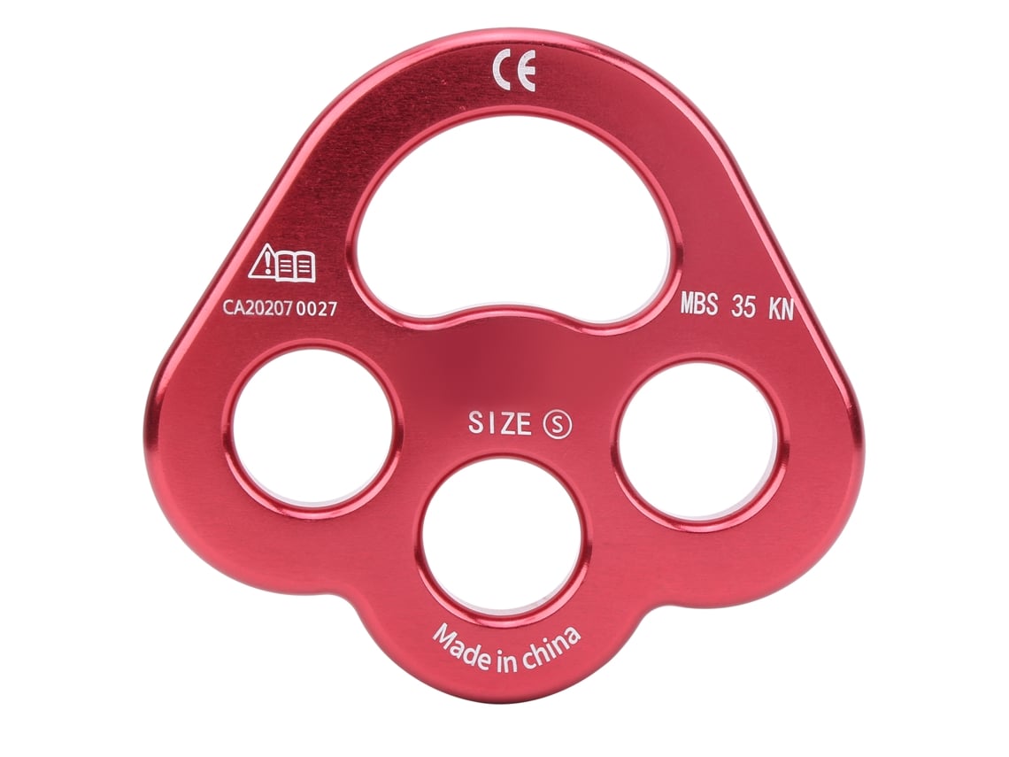 Placa de Apoyo con 3 Orificios para Escalada y Rigging S/MARCA