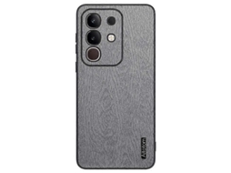 Capa De Celular À Prova De Choque Em Couro De Casca De Árvore