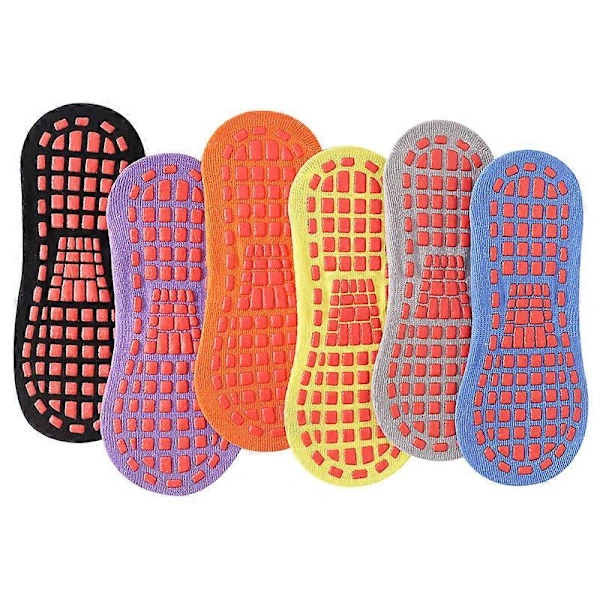 Meias de Ioga, 6 Pares, Antiderrapantes, para Pilates AQUAFORGE