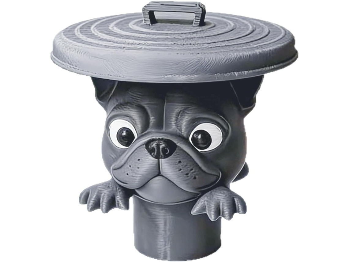 Porta Rolos De Papel Higiênico Com Estampa Bulldog Desenho Animado